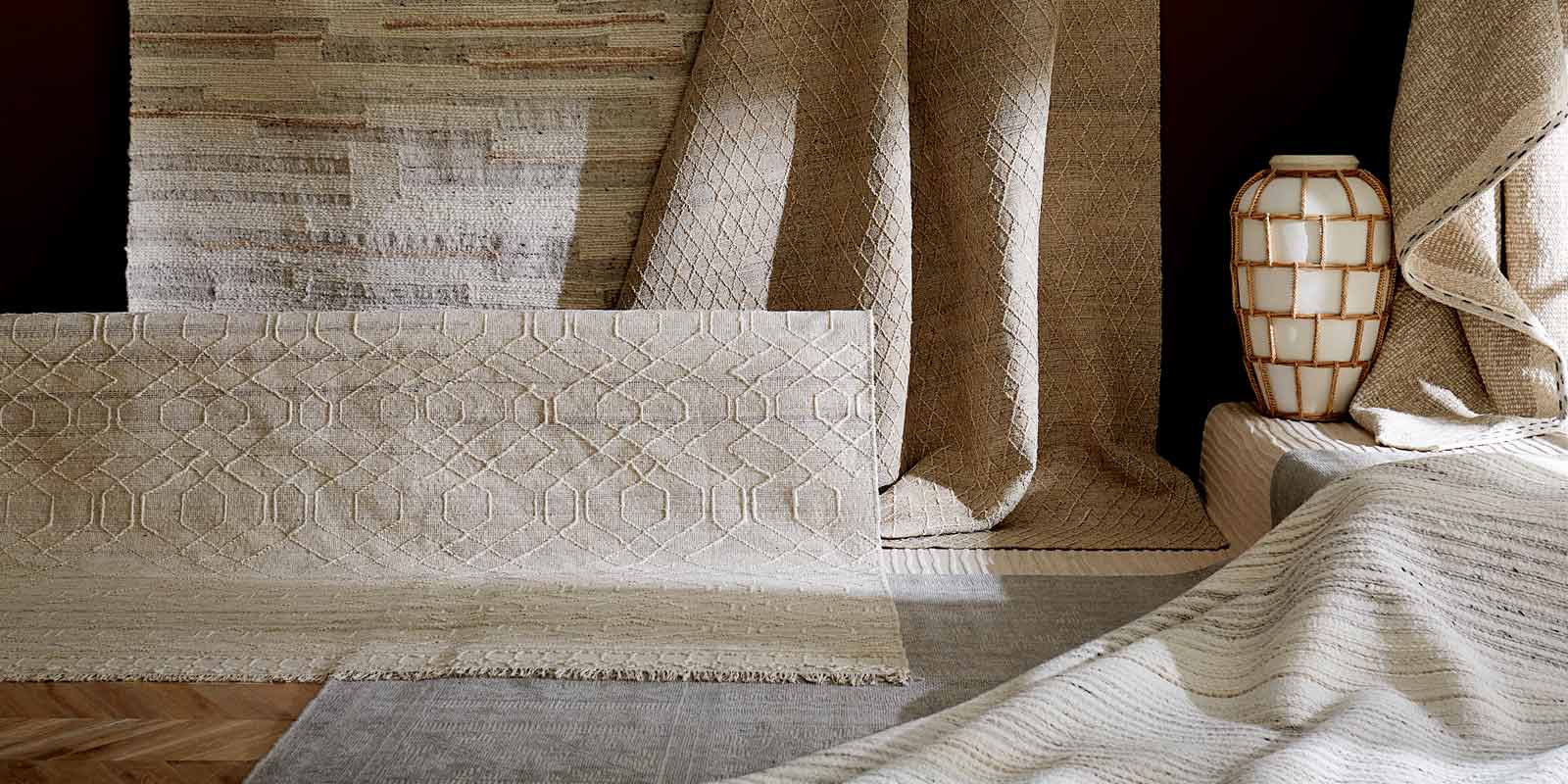 Muliple Layers of Rugs Displayed Together